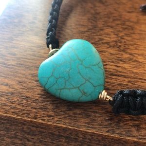 Expandable Blue Heart Bracelet